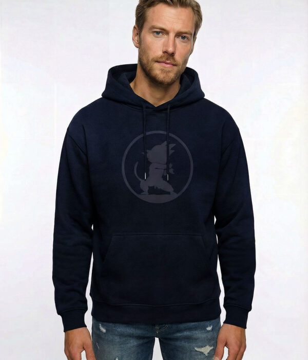 Bluza z kapturem 001 Z ŻÓŁTĄ KRAWĘDZIĄ NADRUKU